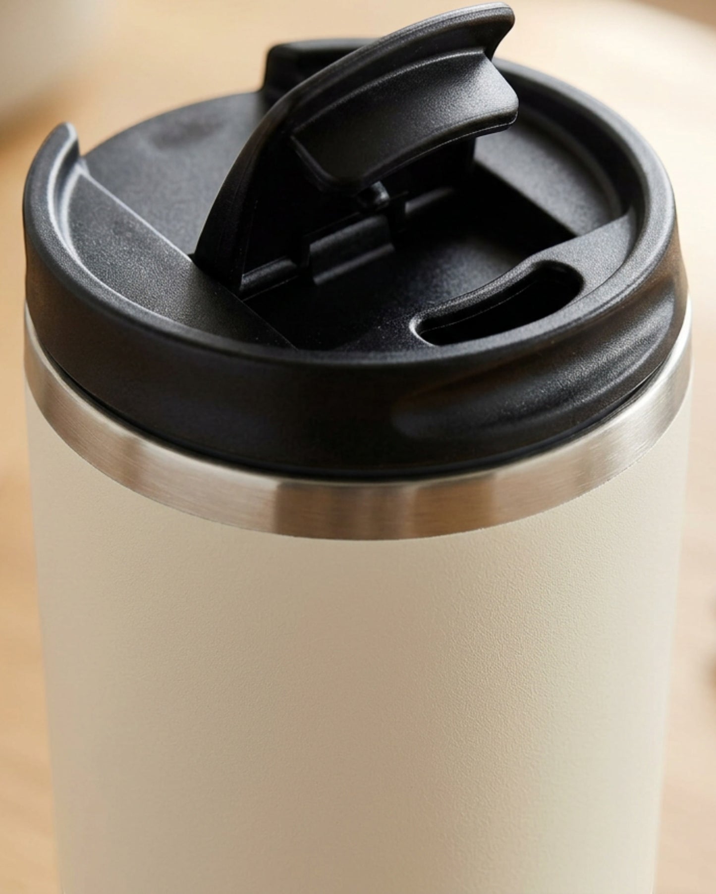 Neatvia Slim Travel Mug Ivory 16 oz Flip Lid